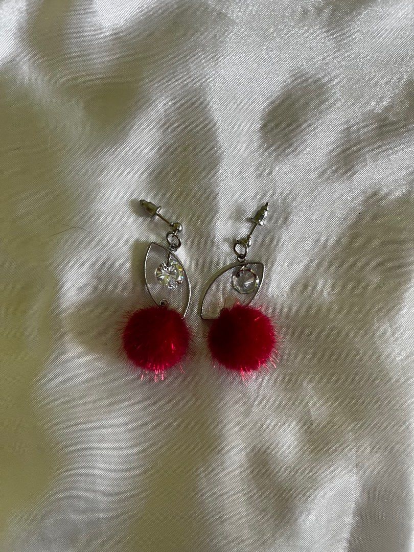 Buy Style Along Pom Pom Tassel Earrings And Afgani Silver Oxidized Red Boho  Gypsy Collection Tribal Jaipur Jewels Designer Fusion Moonshape Chandbali  Thread Beautiful Jhumki Earring Drop Earrings For Girls And Womens
