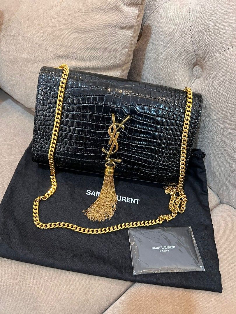 Croc Embossed Ysl Kate Medium Croc Ysl Kate Medium Croc Saint