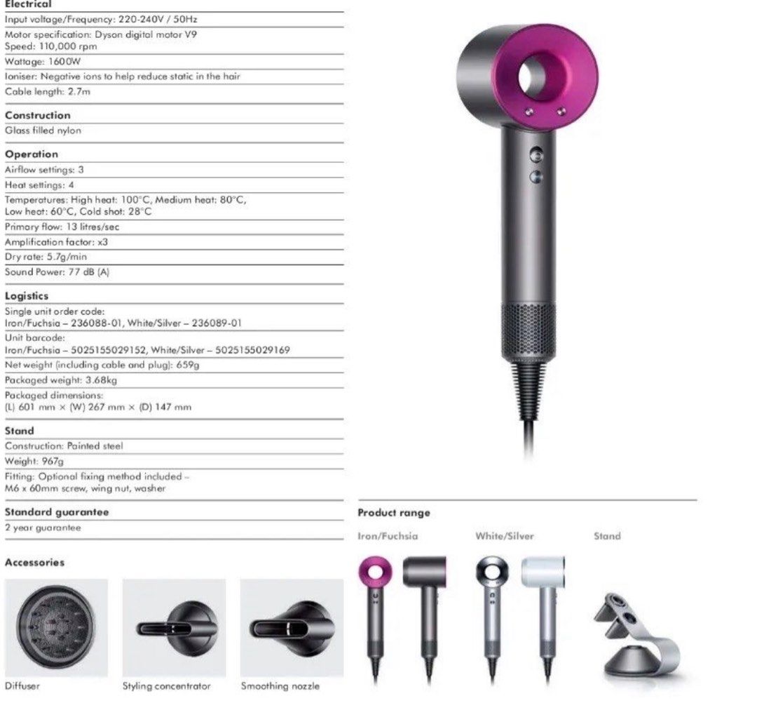 SALES Dyson Supersonic Hair Dryer, Beauty & Personal Care, Hair on