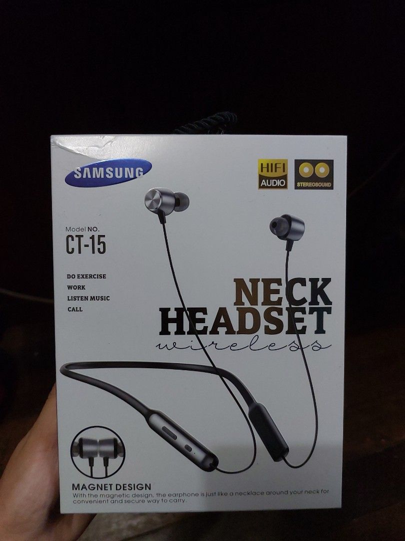 Samaung Neck Headset Wireless (Category: Earphones) located in Quezon City. Submitted by garagesaleonline (Listing ID 1242754148, Image 1). Description: .