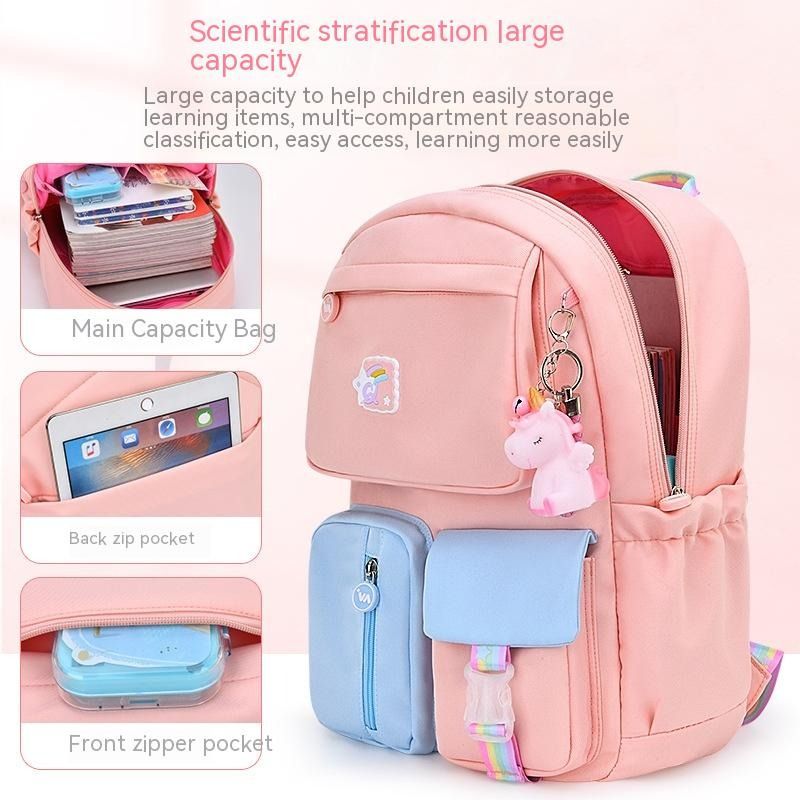 schoolbags girls bags backpack casual match color Waterproof