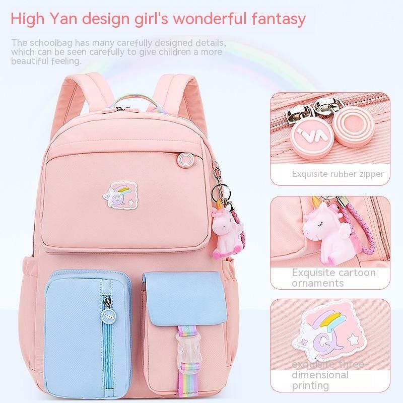 schoolbags girls bags backpack casual match color Waterproof