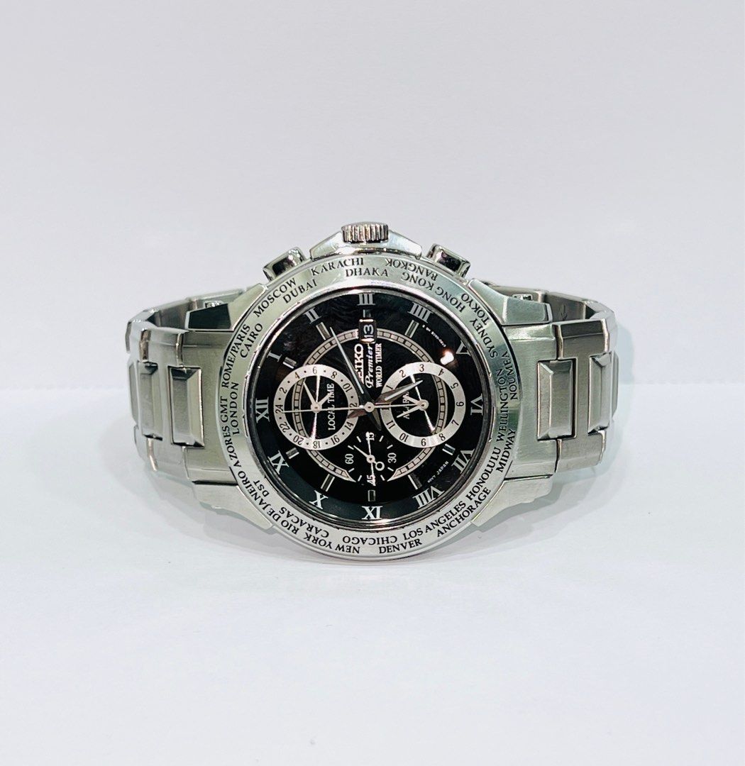 Seiko Premier World Time/ Alarm Watch(W0770), Men's Fashion, Watches