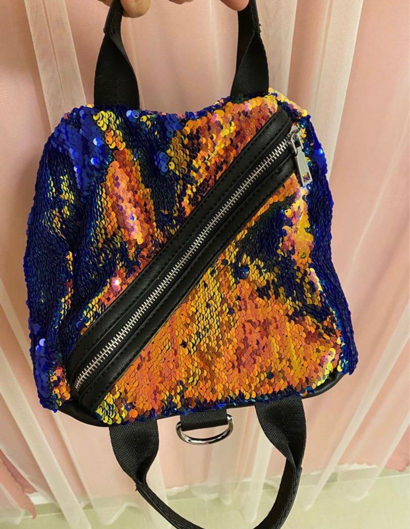 Sequined colour changing backpack / sling bag