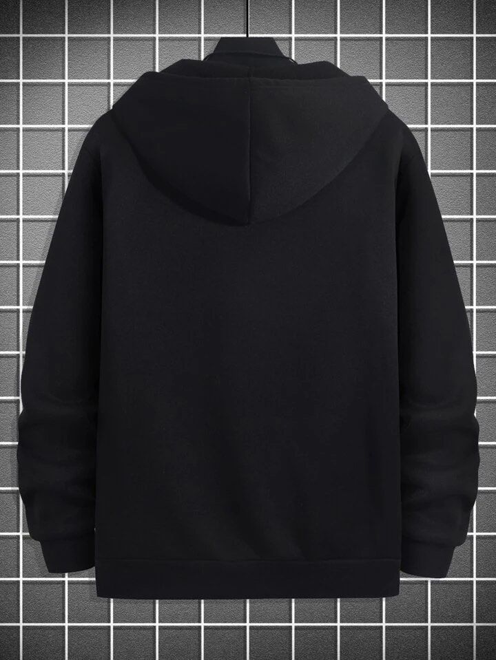 Shein black hoodie online