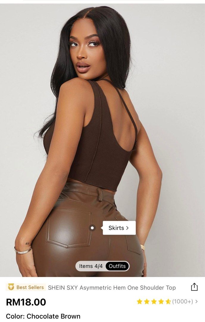 One shoulder online shein