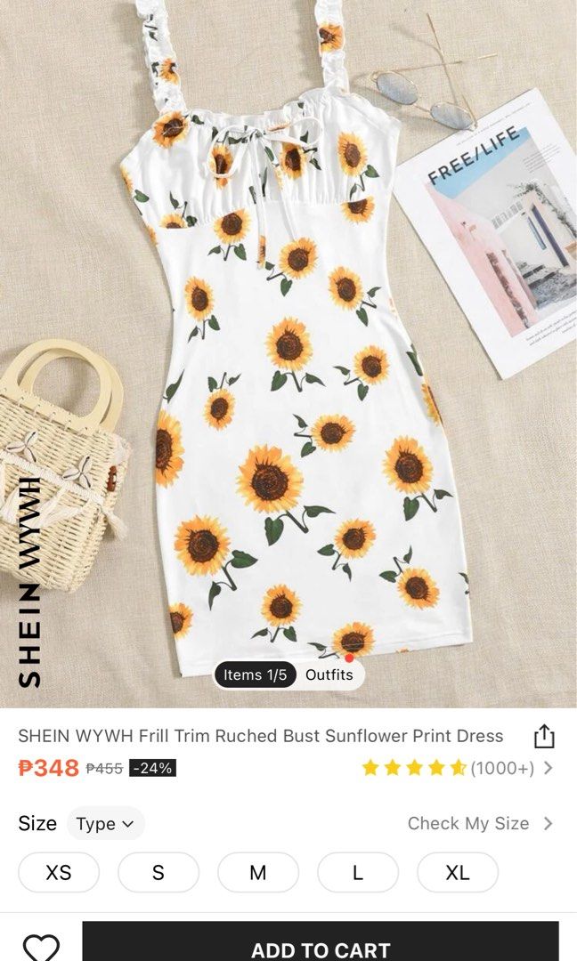Shein sunflower discount dress