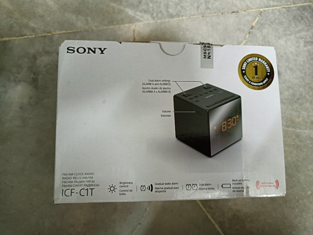 Sony Clock Radio, Audio, Portable Audio Accessories on Carousell