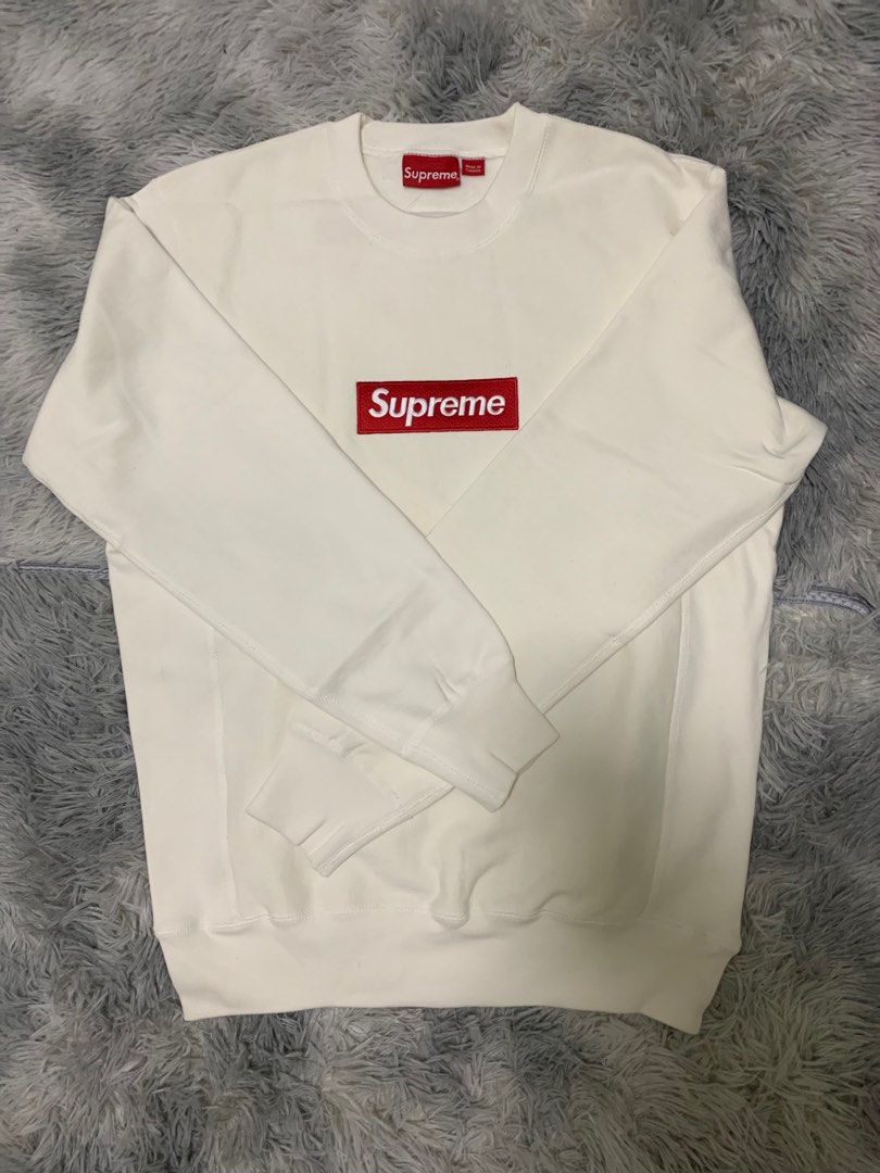 Supreme Box Logo Crewneck Men s Fashion Tops Sets Hoodies on
