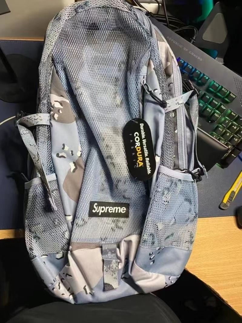 🛒【現貨特惠】Supreme SS20 Week 1 Backpack 冰藍書包背包雙肩包男女