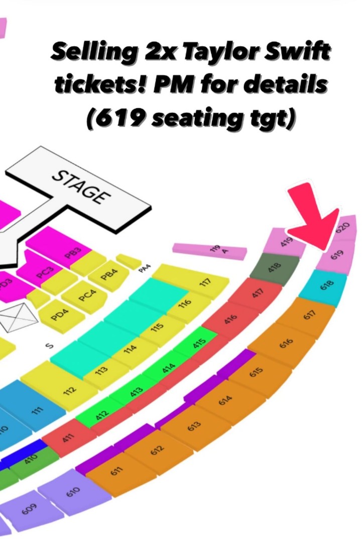 Taylor swift 4/3/2024 CAT 9, Tickets & Vouchers, Event Tickets on Carousell