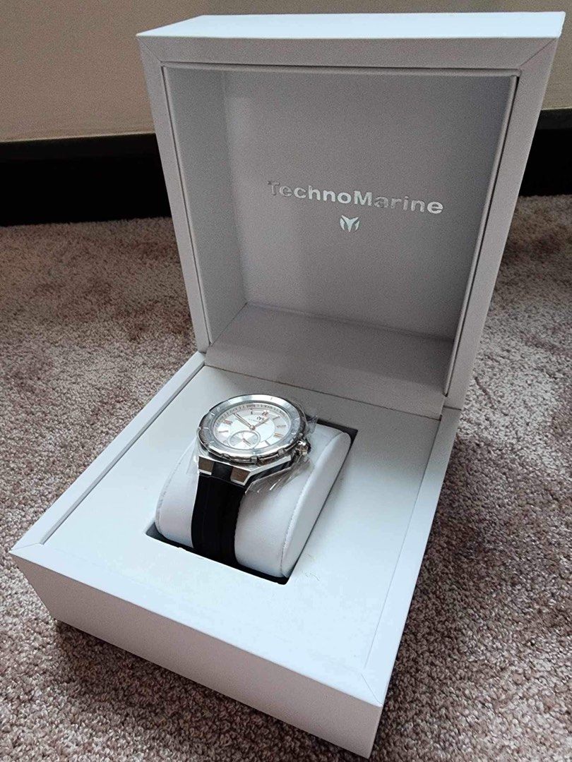 Techno Marine Sea Lady 37mm (Category: Luxury Watches) located in Manila. Submitted by halsey21 (Listing ID 1242857878, Image 1). Description: TechnoMarine Sea Lady 37mm TM-118115 Barely used and guaranteed authentic. Collection: Cruise Series: Sea Lady Band Material: Silicone Band Tone: Black Band Size (mm): 17 Case Material: Stainless Steel Case Size (mm): 37.5 Dial Material: Mother of Pearl Function Type: Quartz Water Resistance: 100 Weight: 6