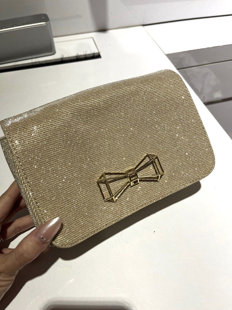Ted baker gold clutch