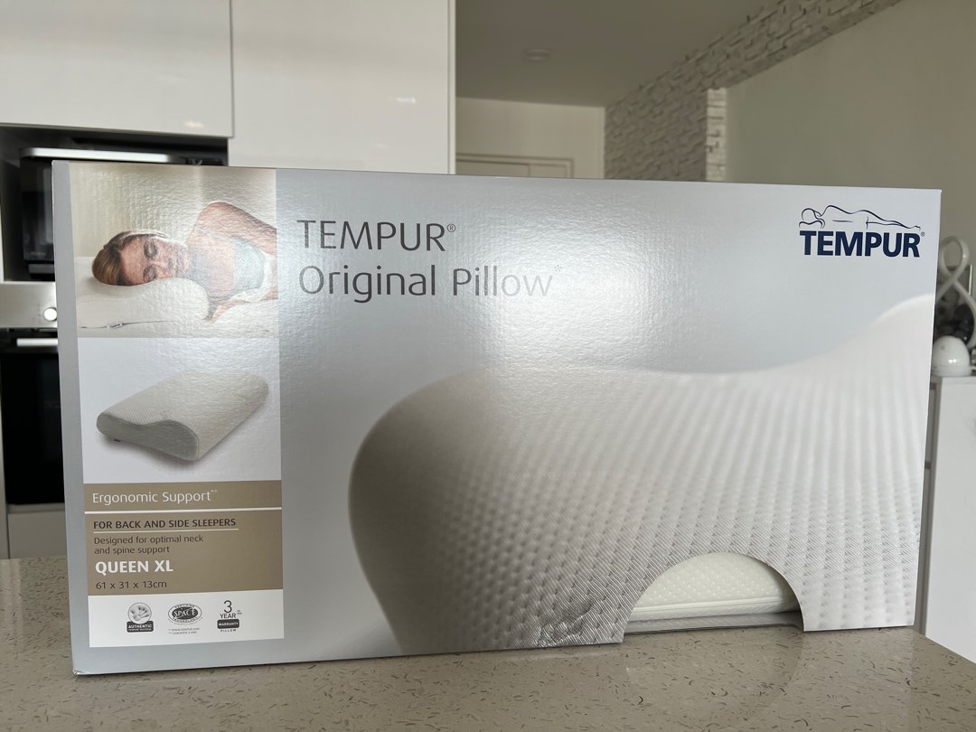Tempur Original Pillow Queen XL, Furniture & Home Living, Bedding