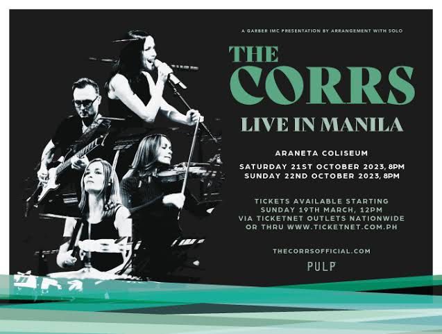 THE CORRS lIVE IN MANILA VVIP (Category: Events Tickets) located in Quezon City. Submitted by amram18 (Listing ID 1242902615, Image 1). Description: 1 ticket available on day 1.