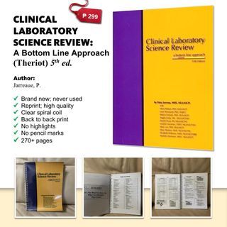 THERIOT Clinical Laboratory Science Review: A Bottom Line Approach 5th Edition (Jarreau) MEDTECH REVIEWER MEDTECH BOOK