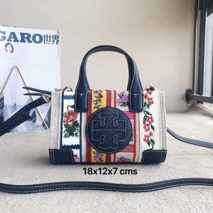 Ella webbing patchwork sales micro tote bag