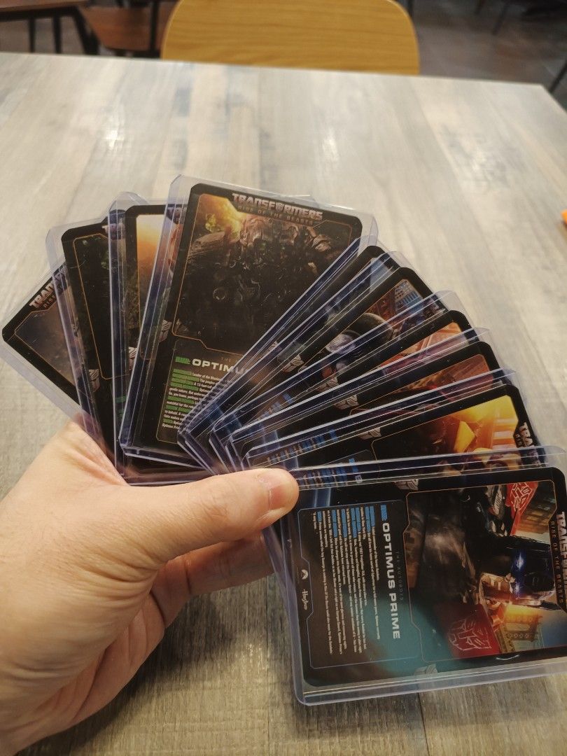 Transformers Rise of the Beasts collectible cards. Full 10card set