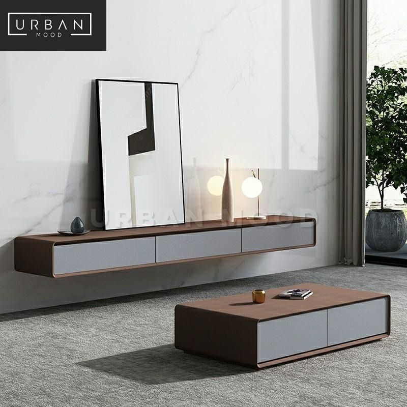 TRIPE Modern Floating TV Console, Furniture & Home Living, Furniture ...