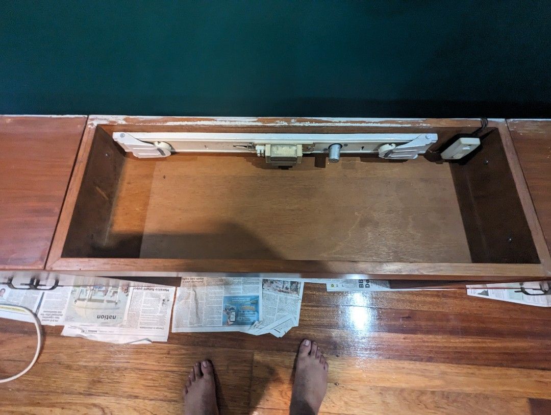 TV Console Cabinet Shelf Wall Mounted Wood (Category: TV Consoles) located in Makati City. Submitted by vish37 (Listing ID 1242555497, Image 3). Description: Perfect for your home Media console with shelves, cabinets for mounting on your wall has lighting unit under with switch made of pure wood not fiber super matibay, custom designed. already ready and wrapped just mount meetup makati 180cm x 60cm depth is 11 cm.