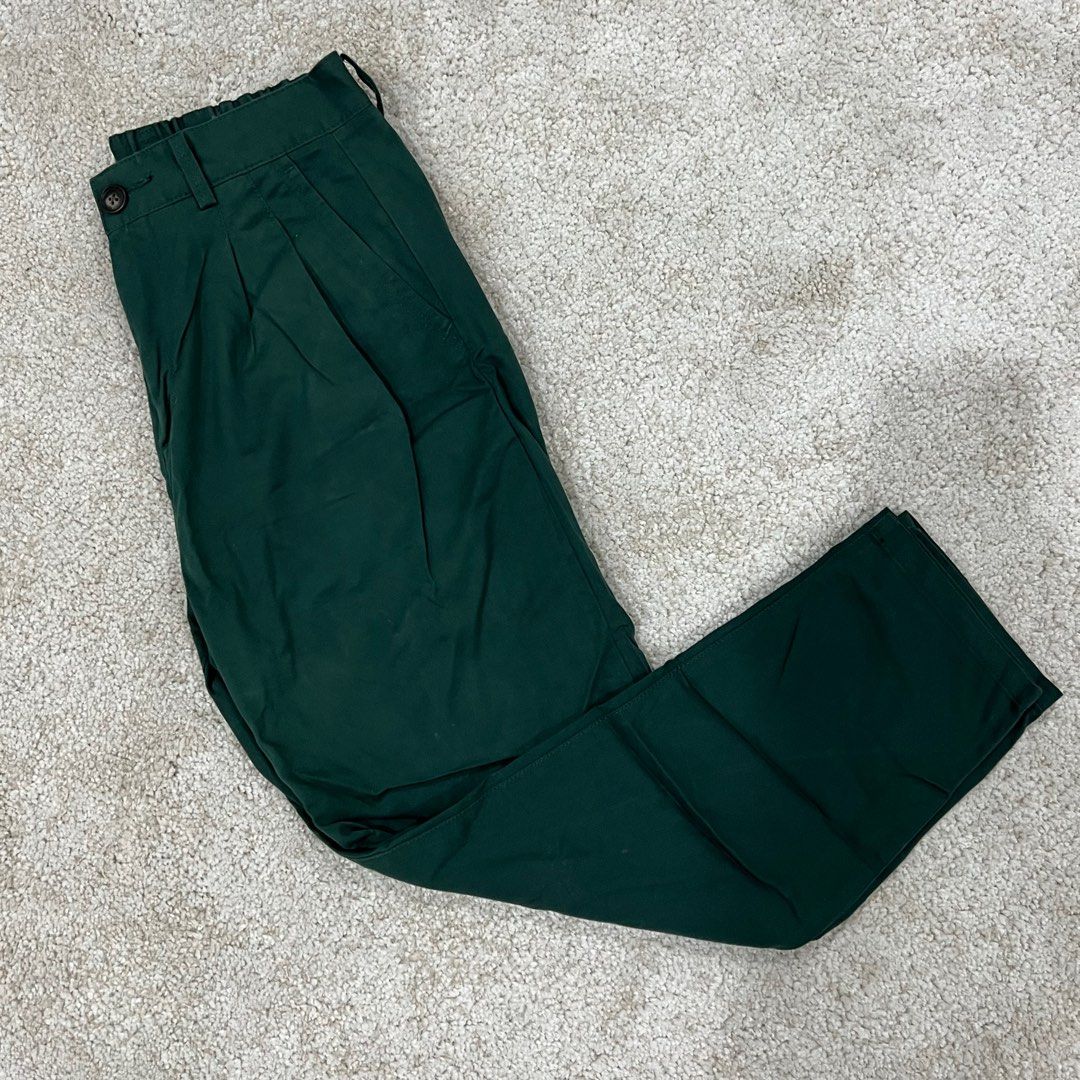 Dark green ankle pants clearance