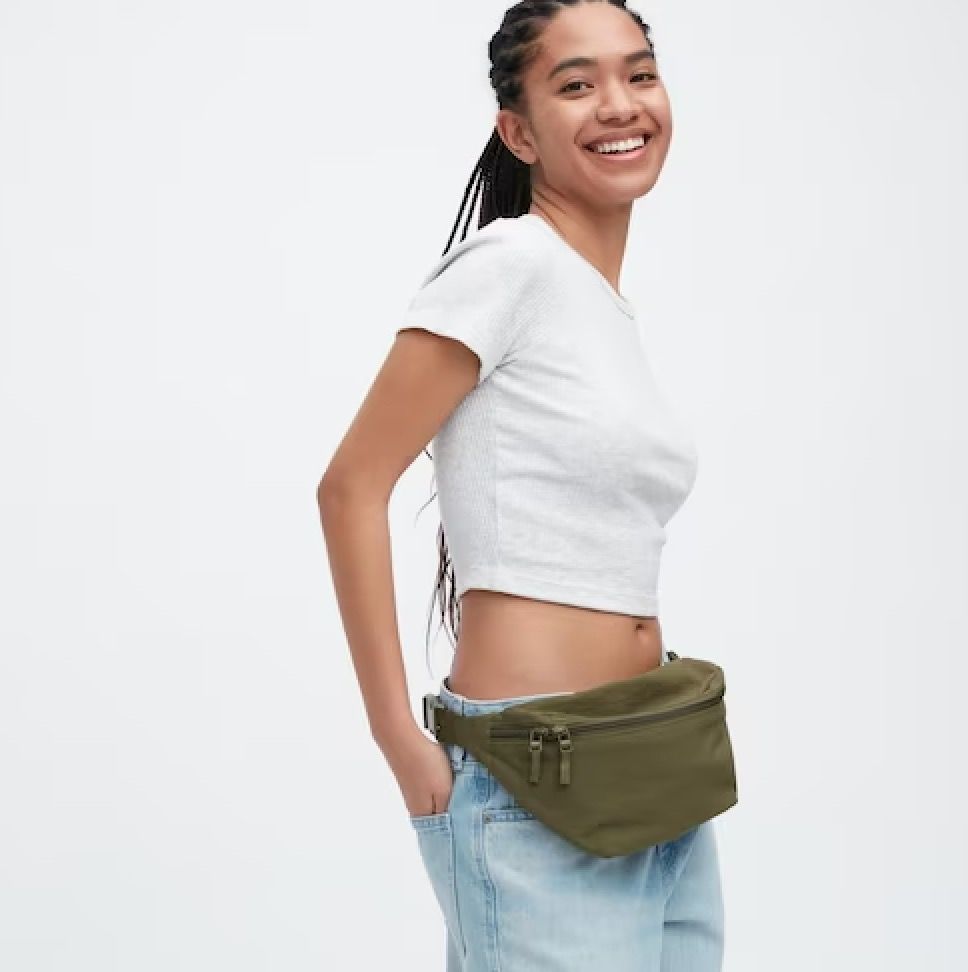 UNIQLO Nylon Body Bag Olive Women s Fashion Bags Wallets