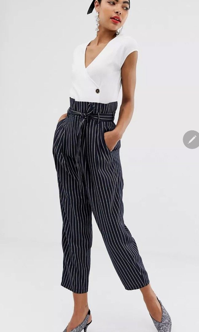 Buy Black Paperbag Trousers - 8 years | School trousers and shorts | Tu