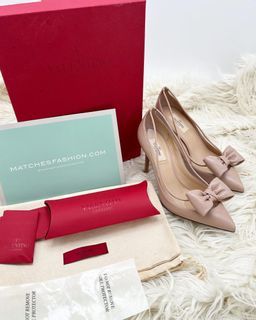 Valentino PVC trimmed Nude Bow Pumps