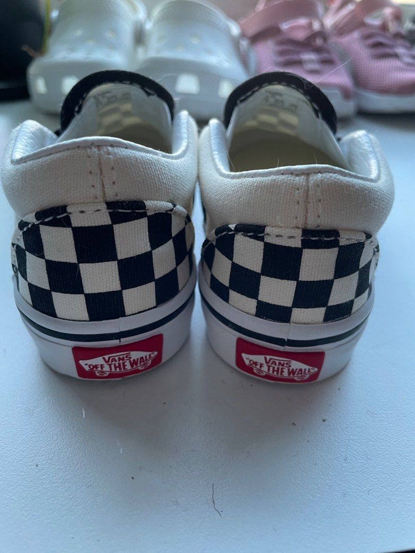 VANS CHECKERBOARD CLASSIC SLIP ON size UK 4.5 Babies Kids