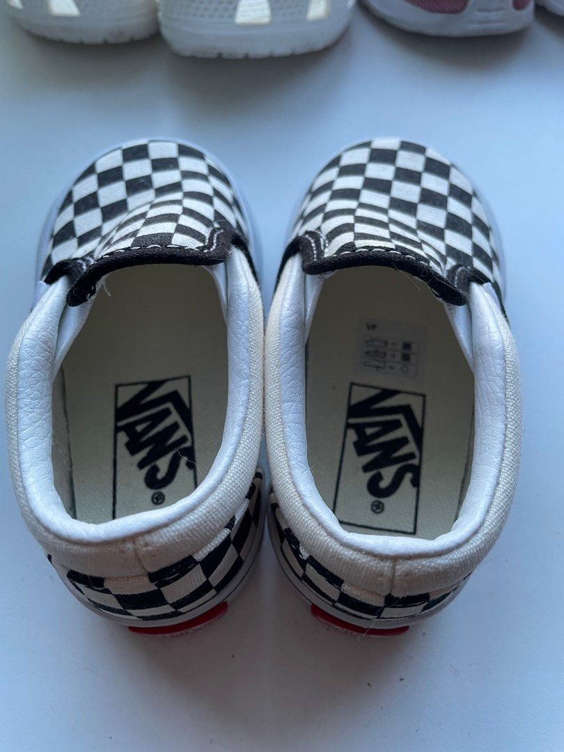 Girls blue checkered best sale vans