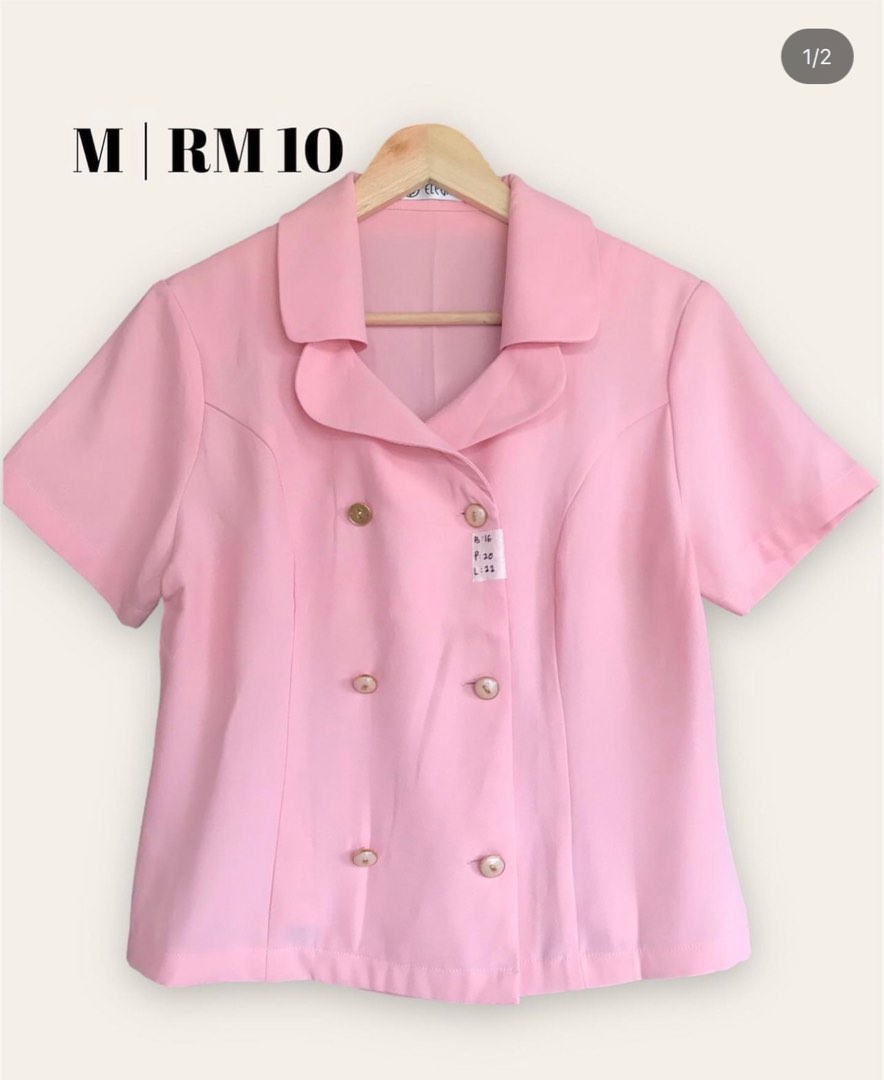 Vintage office wear, Women's Fashion, Tops, Blouses on Carousell