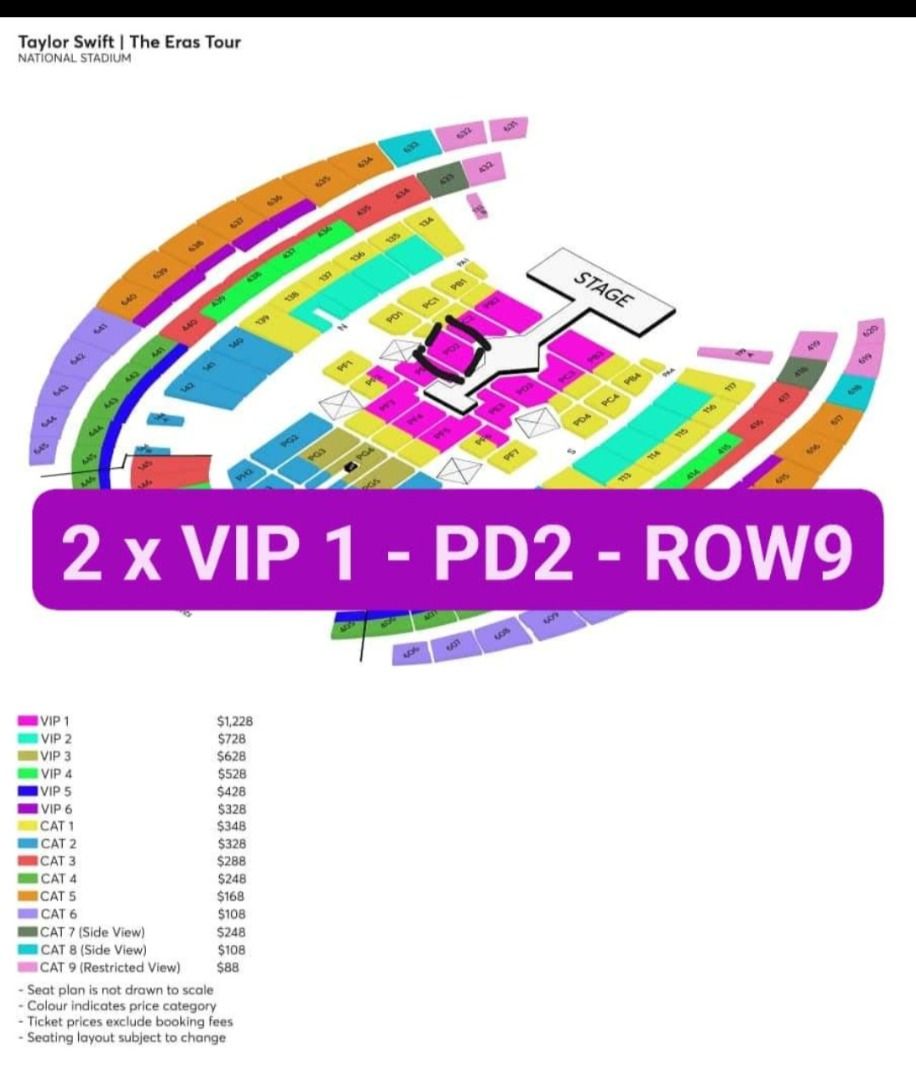 Wts Vip 1 Ticket - Taylor Swift, Tickets & Vouchers, Event Tickets On  Carousell