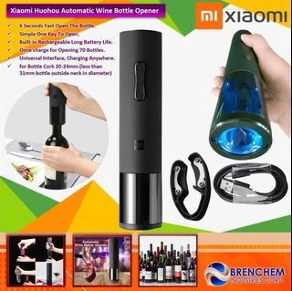 Xiaomi Mijia Huohou Automatic Wine Bottle Opener Kit 20-24mm Wine Cork Electric Corkscrew