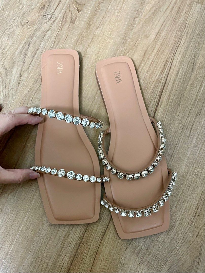 Zara Sandals, Women's Fashion, Footwear, Flats & Sandals on Carousell