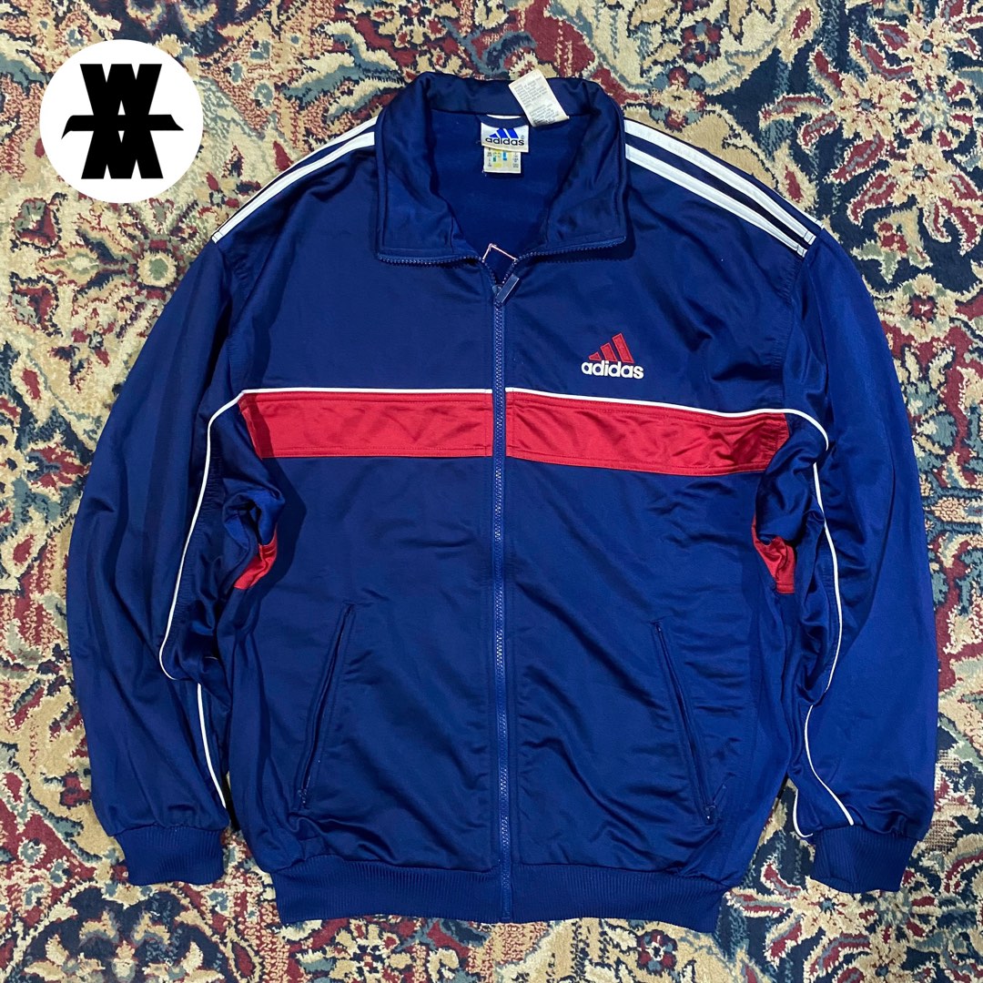 00 Adidas Upside Down Logo Track Jacket Fesyen Pria Pakaian