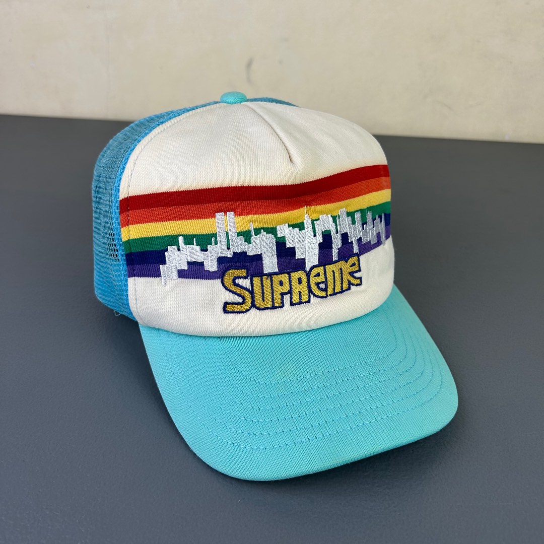 Accessories, New Denver Nuggets Skyline Retro Rainbow Foam Trucker Mesh  Snapback Hat Blue
