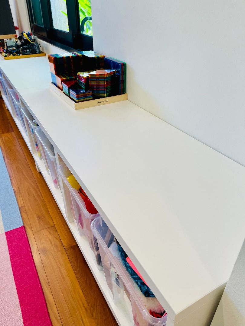 2x IKEA Besta Frames with legs. Great toy storage solution or TV stand