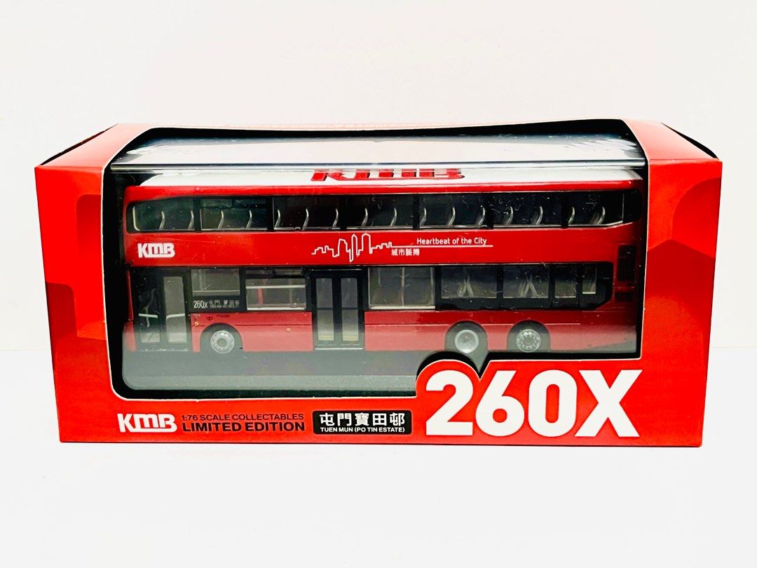 全新2023 年出品未開封九巴KMB Scale 1:76 1/76 比例猛師MAN A95 12.8米歐盟六型玻璃梯M6EX1 YC378 巴士模型(  路線屯門寶田邨260X ）, 興趣及遊戲, 玩具