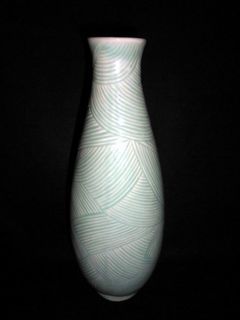 龍泉青瓷研究所 八十年代 青瓷流線瓶