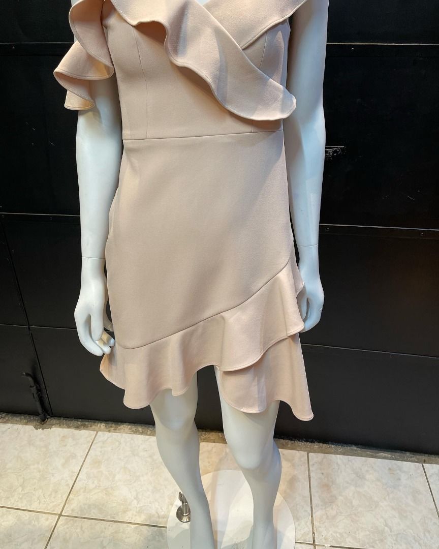 Malik asymmetrical deals ruffle dress