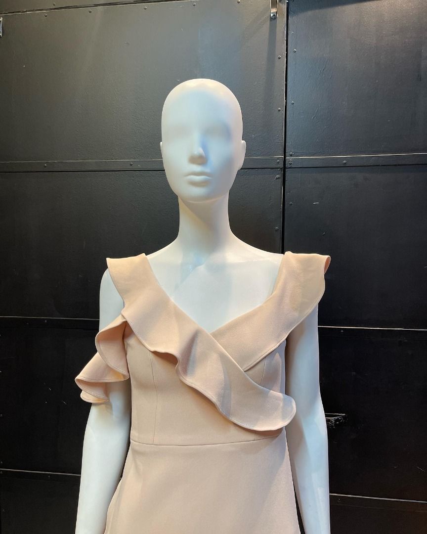 Bcbg malik asymmetrical ruffle dress sales