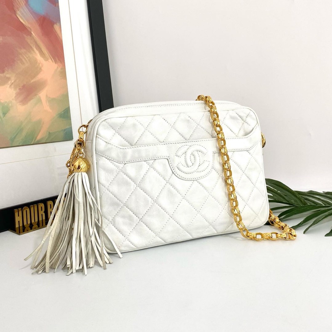 Chanel camera bag white store