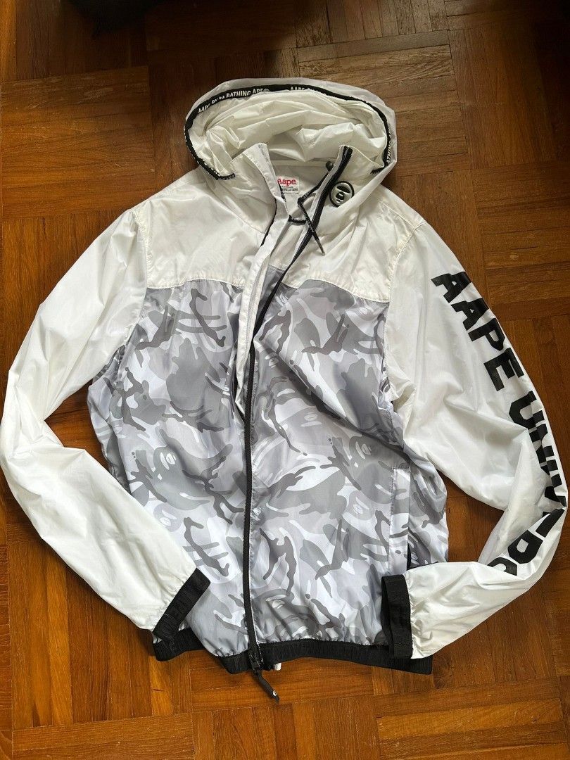 AAPE Snow Camo Rainjacket Men s Fashion Coats Jackets and