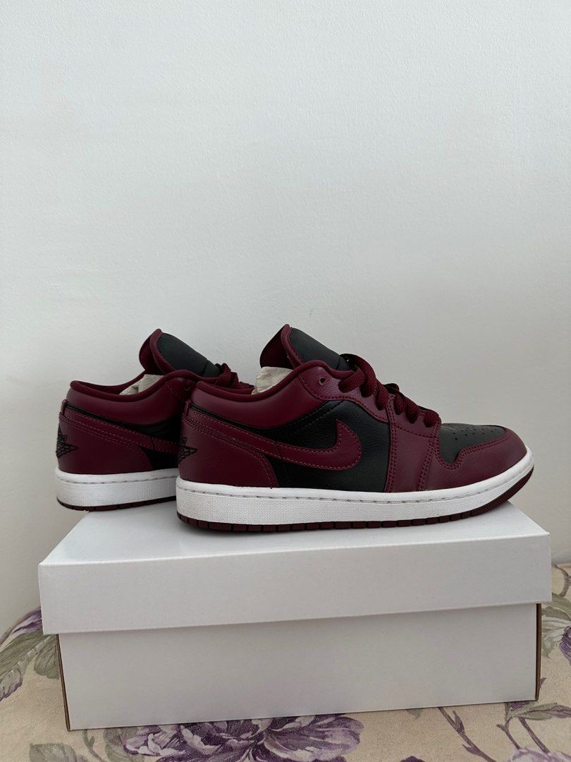 Air jordan 1 low black cherrywood red WMNS original from nike