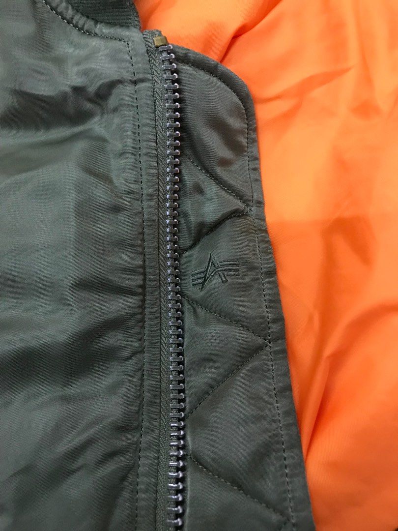 Alpha Industries MA1 Bomber Jacket (zip rosak), Men's Fashion, Coats