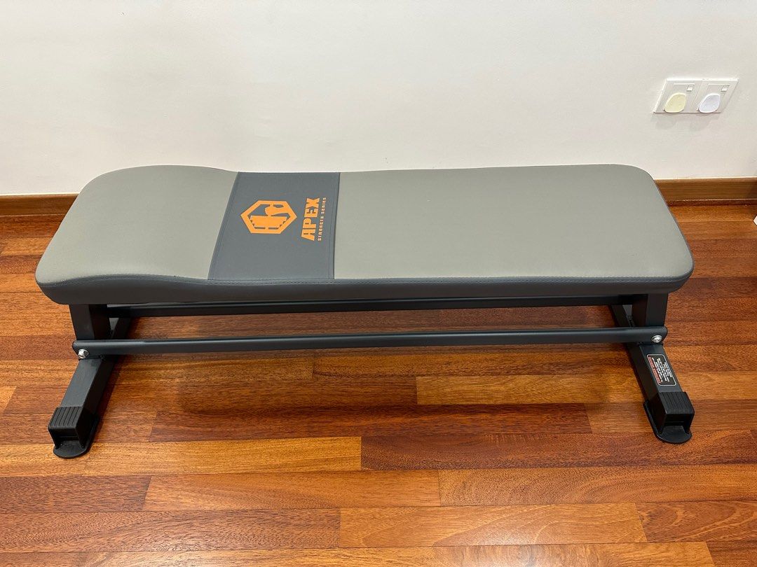 APEX Flat Bench Sports Equipment Exercise Fitness Weights