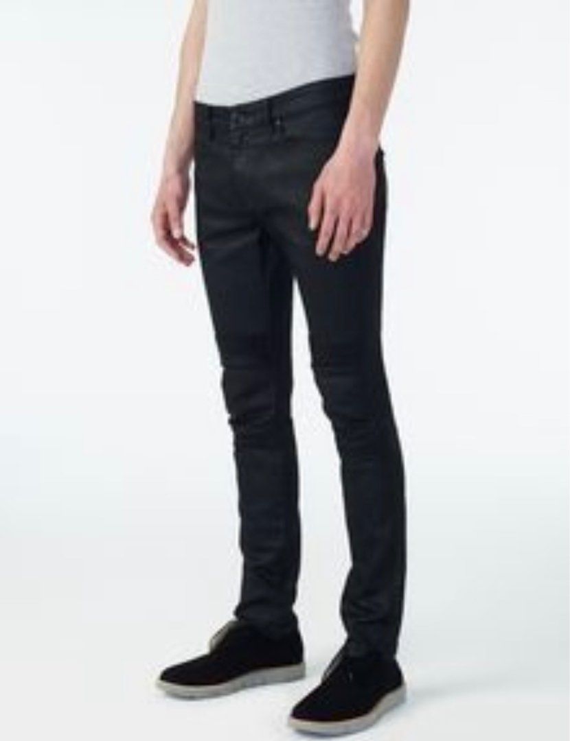 Mens black armani skinny jeans sales