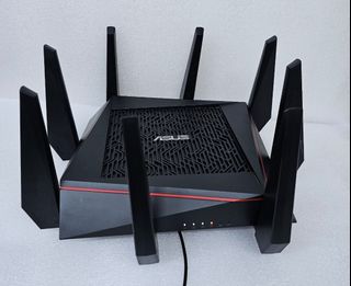 ASUS 
RT-AC5300 
三頻Gigabit 
WiFi電競無線路由器
👉🏻有意購買直接留電話聯絡👈🏻
⭐️Carousell回覆訊息限制⭐️
⛔️沒有留電話預約不設回覆⛔️
請你留意⬇️
交易時間地點⬇️64238577474178110