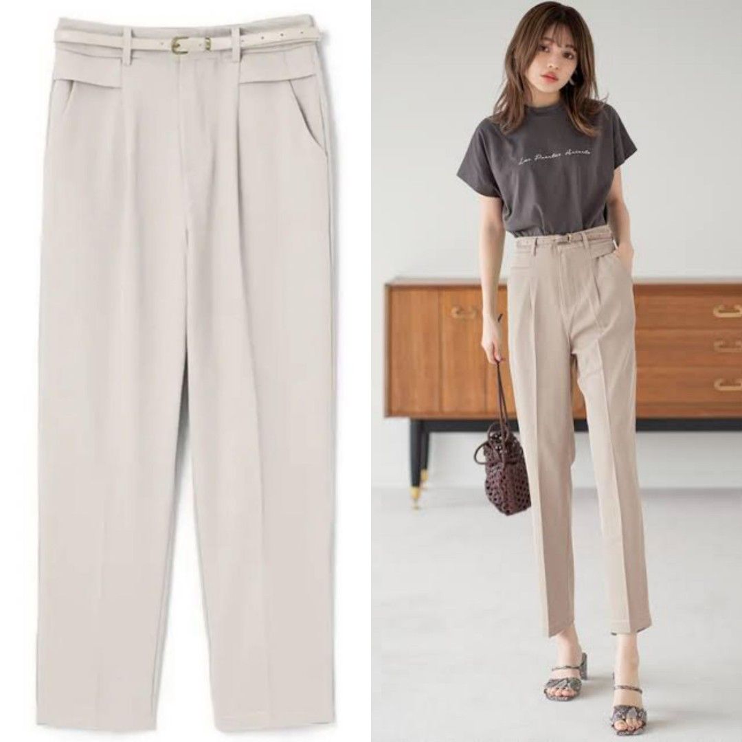 Authentic GRL center press tapered pants