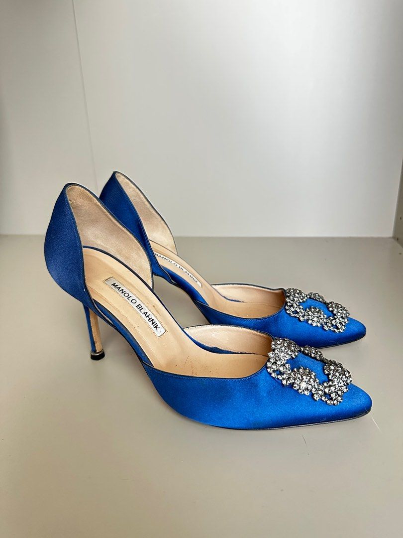Manolo blahnik royal blue sales